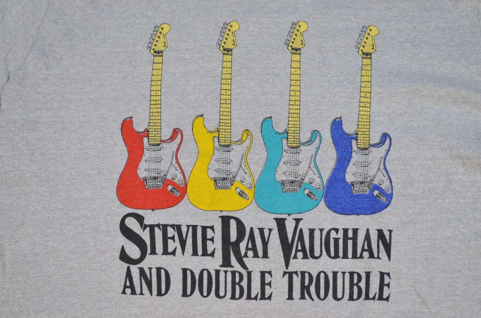 VTG Stevie Ray Vaughan 80’s Guitar Band Shirt Rare Double Trouble Live Alive