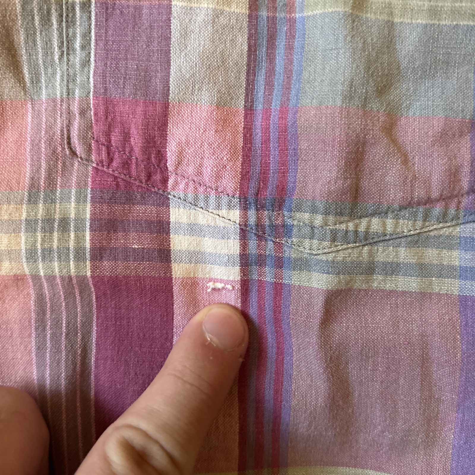 Eddie Bauer VTG Superior Madras Plaid Shirt Mens L S/S Multi Color Public market