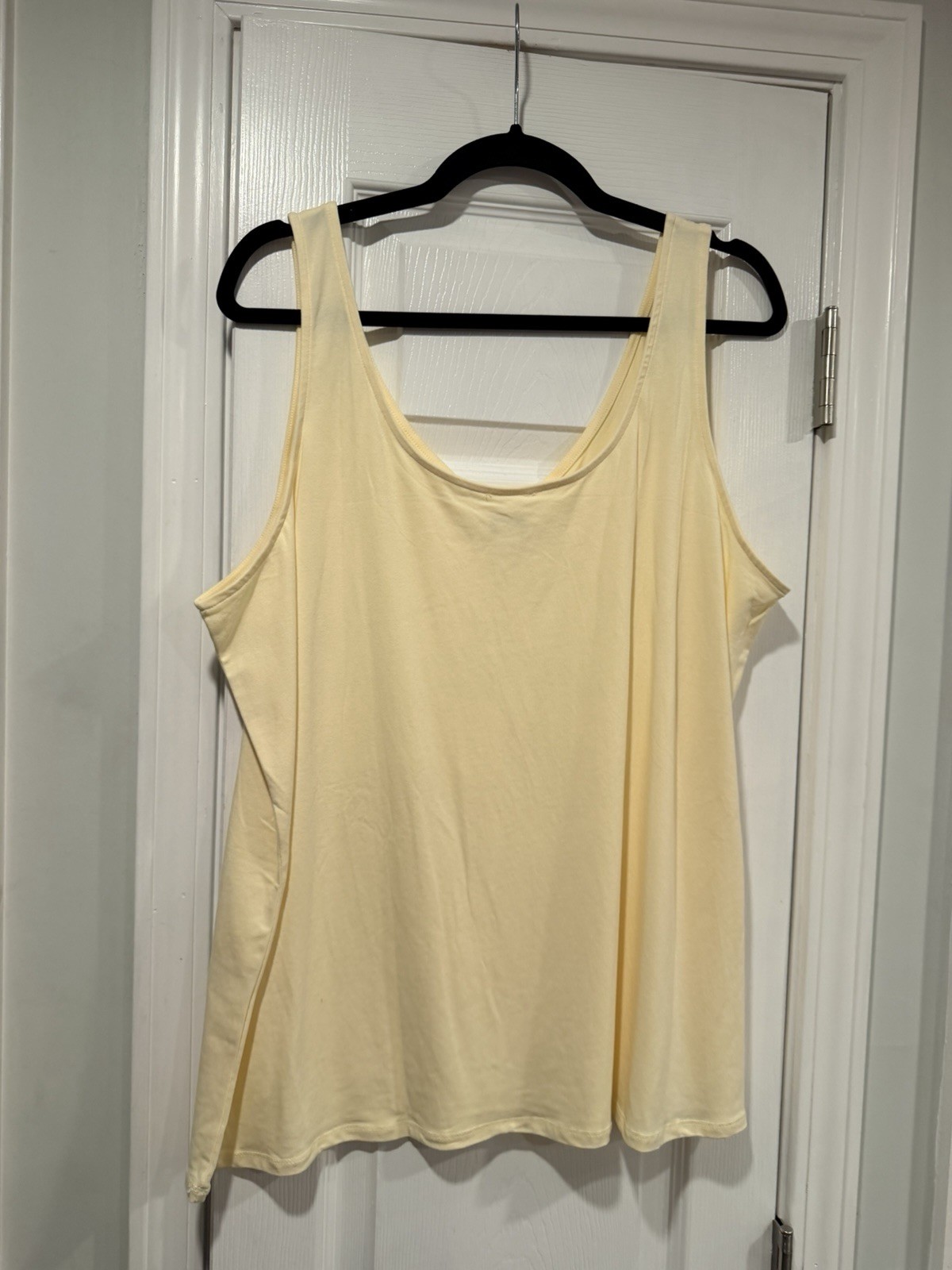 NWOT J. Jill Size 3X Perfect Reversible Tank Top Soft Stretch Cotton Pale yellow