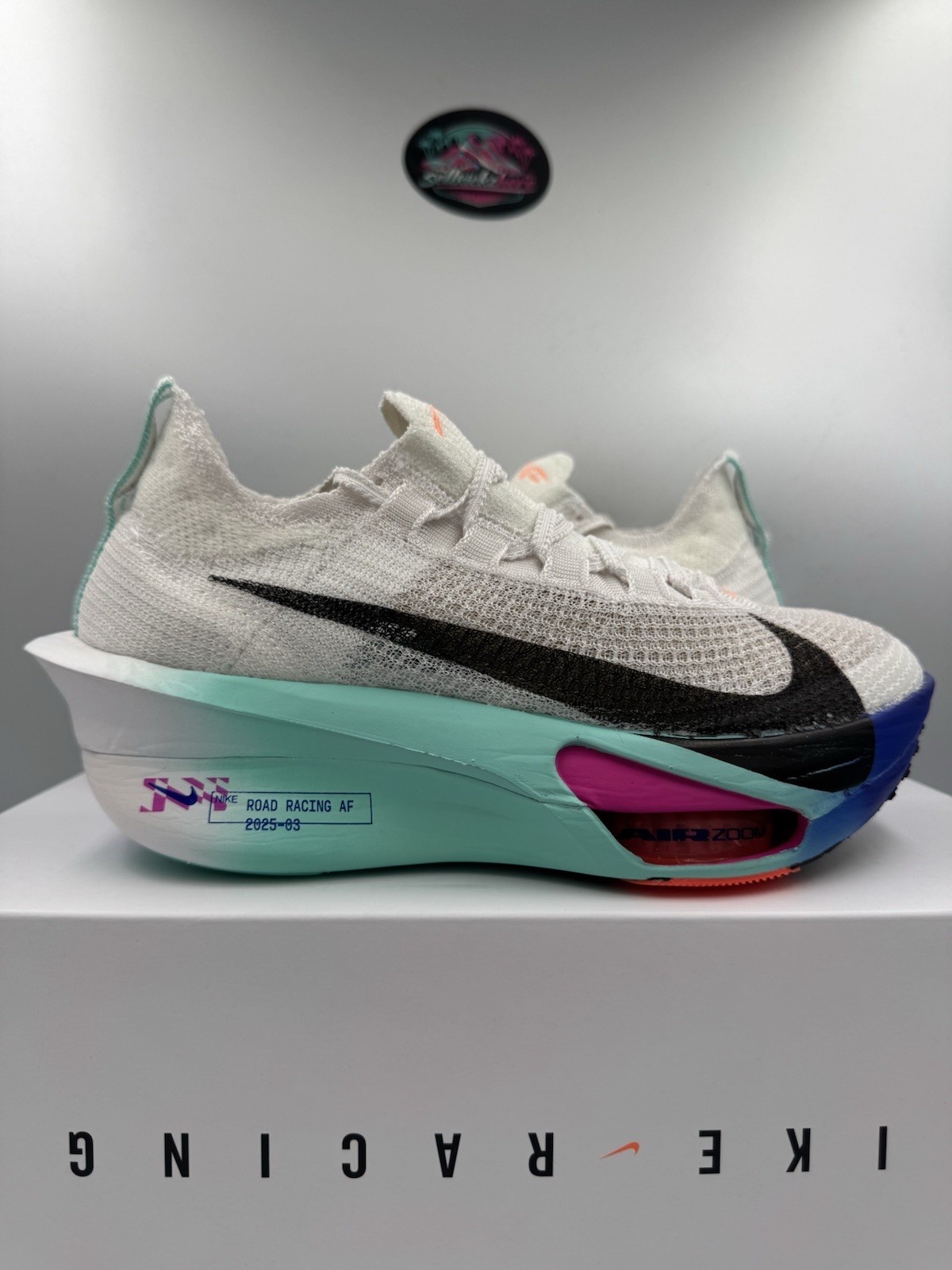 Nike Air Zoom Alphafly Next% 3 White Black Hyper Turquoise FD8311-104 Size 8.5