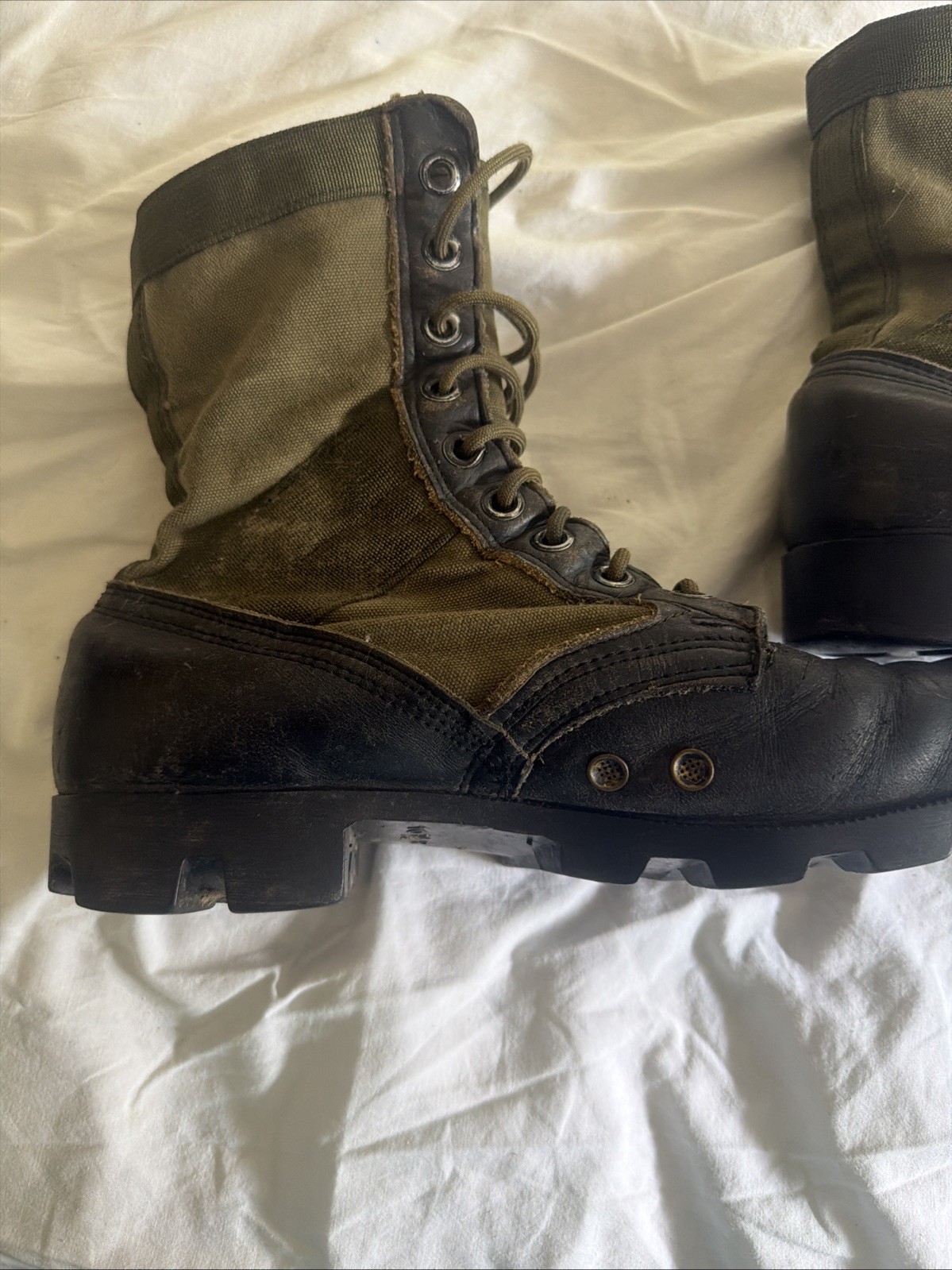 Vintage Late 80’sMilitary Combat Jungle Boots Spike Protective Ro Search 10.5 R