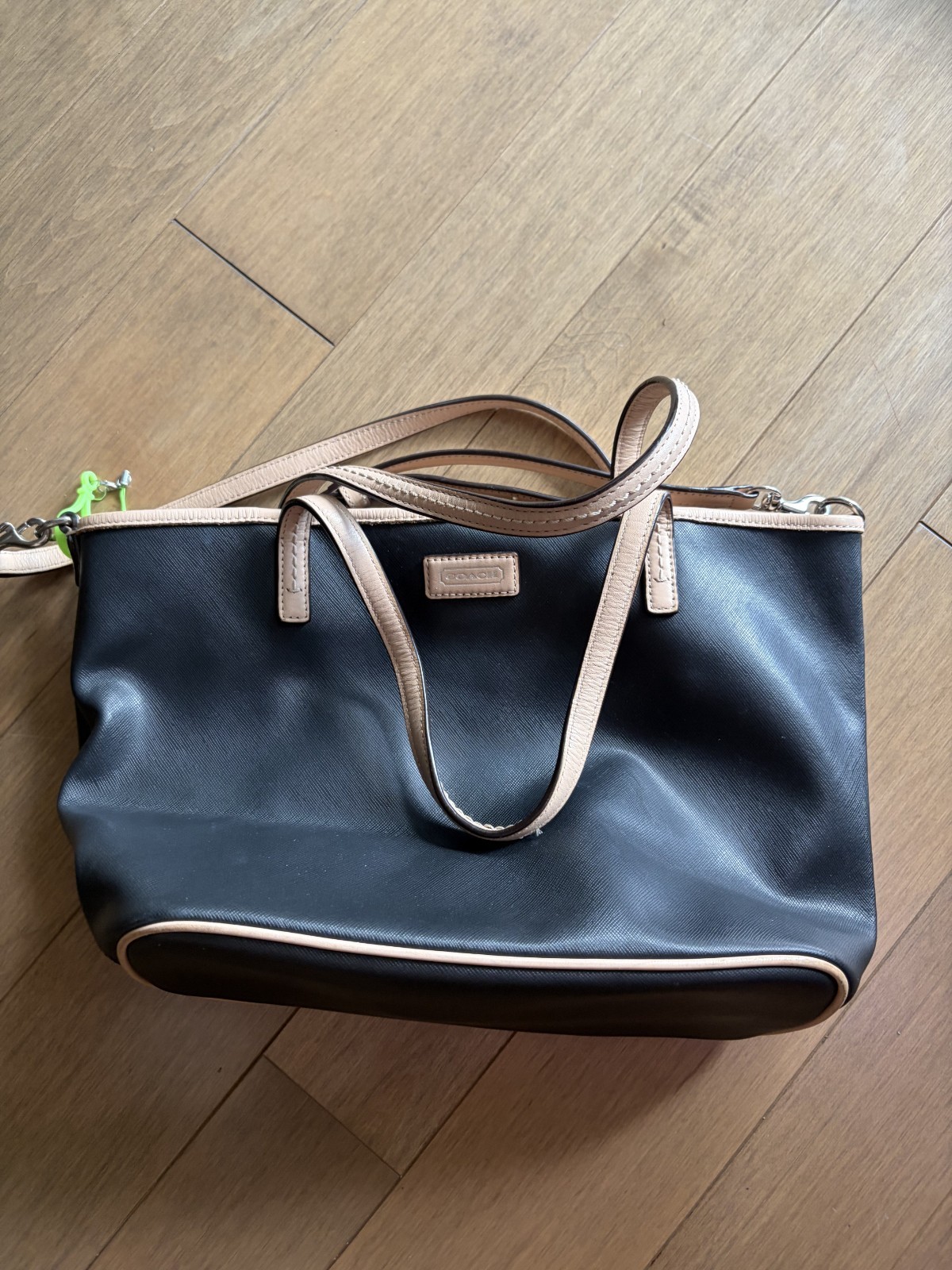 Coach handbag black leather women