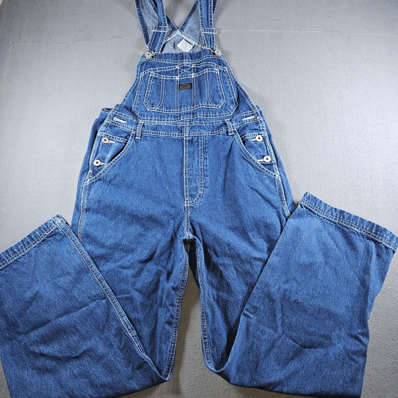 Vtg Jordache Denim Overalls Women M Carpenter Hammer Loop Baggy Y2K 90s Wide Leg
