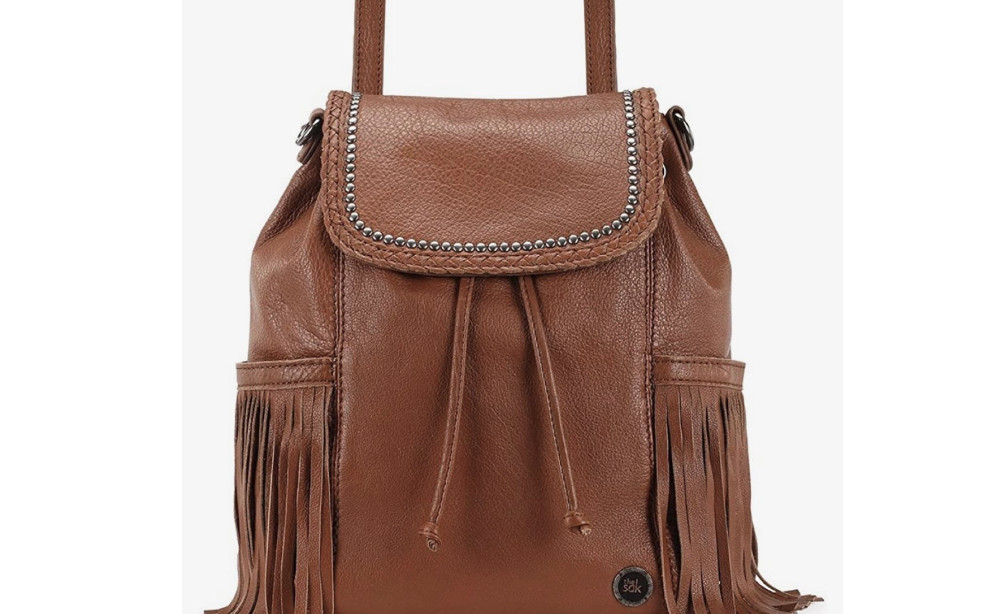 The Sak Avalon Fringed Convertible Backpack Handbag, Sierra Brown