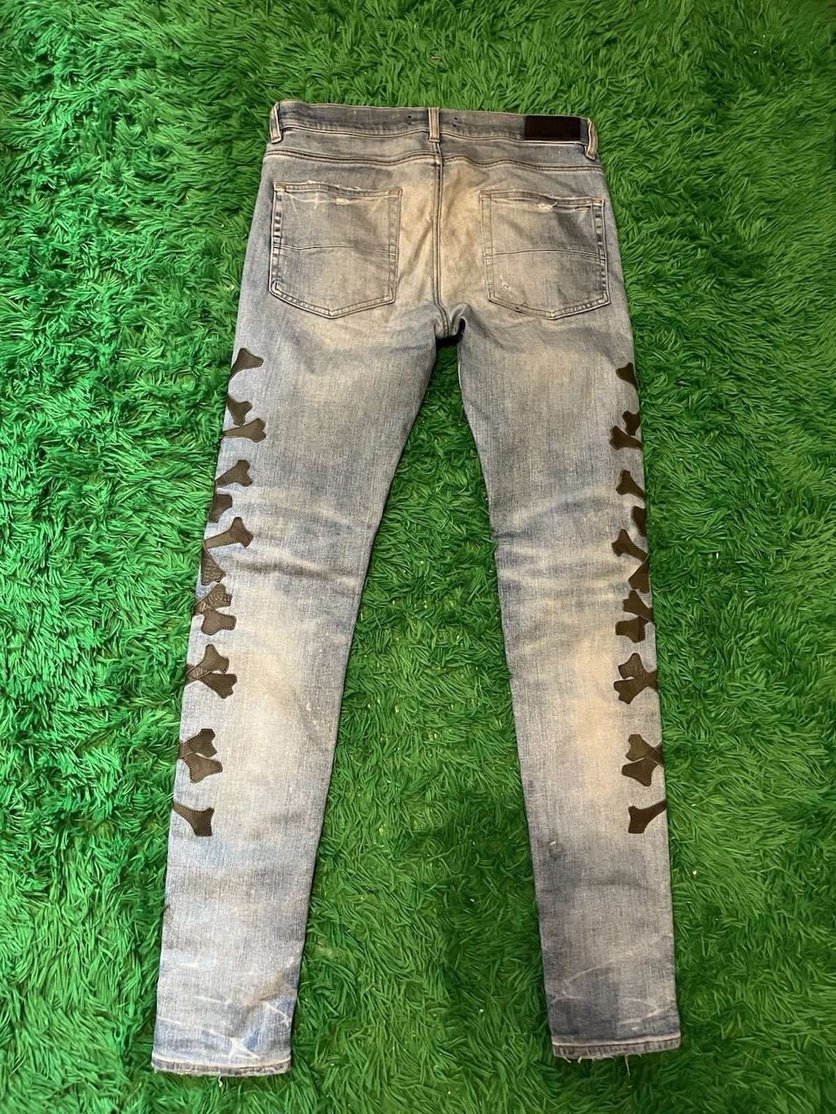Amiri Camo Bones clay indigo Jeans size 34