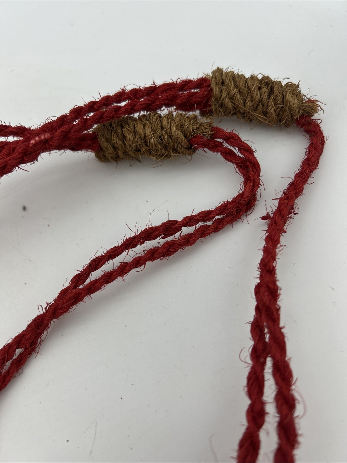 HandMade String Bag Sri Lanka Coconut Fibre Red Hand Woven Betel Koththu