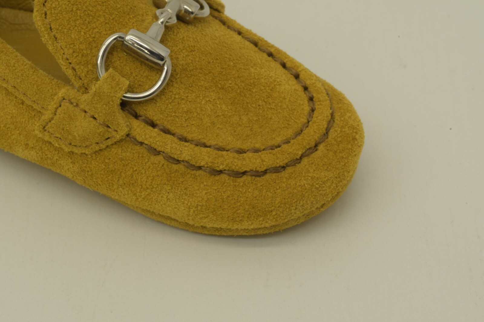 Authentic Gucci Yellow Shoe Keychain Suede SP Horsebit Buckle Bag Accessory