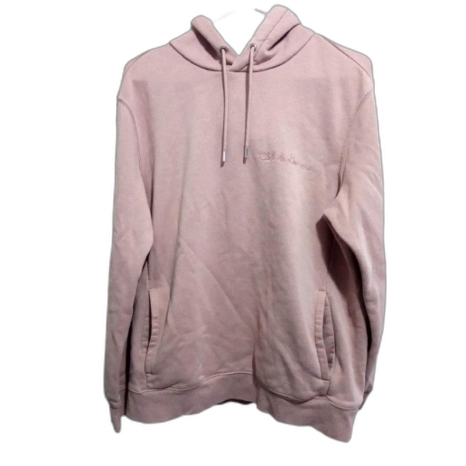 H&M Shirt Medium Mens Hoodie Pinkish Red Casual 2 Front Pockets Cotton Blend