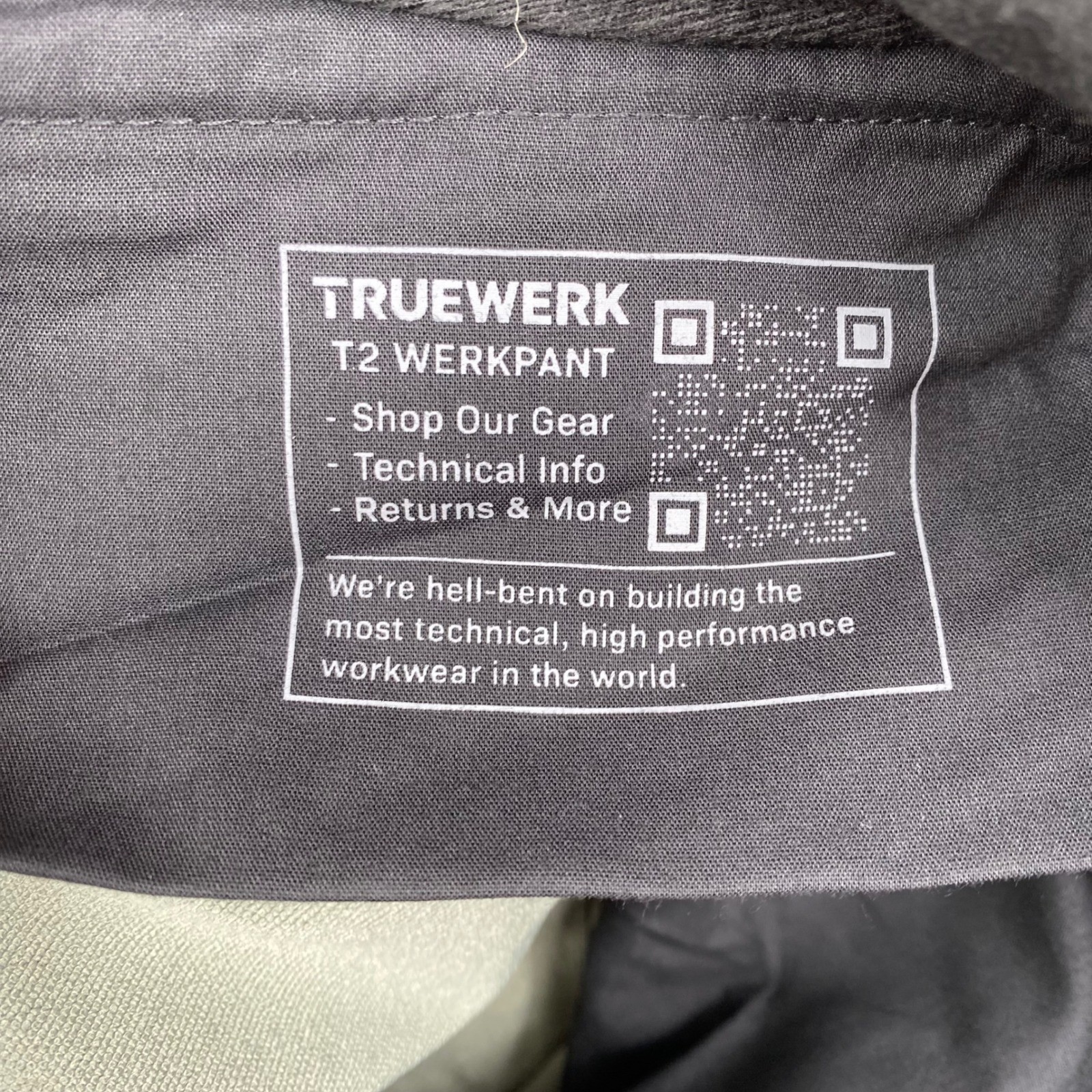 Truewerk T2 Werkpant 38×30 Brown Workwear Technical Tactical Utility Cargo Pants