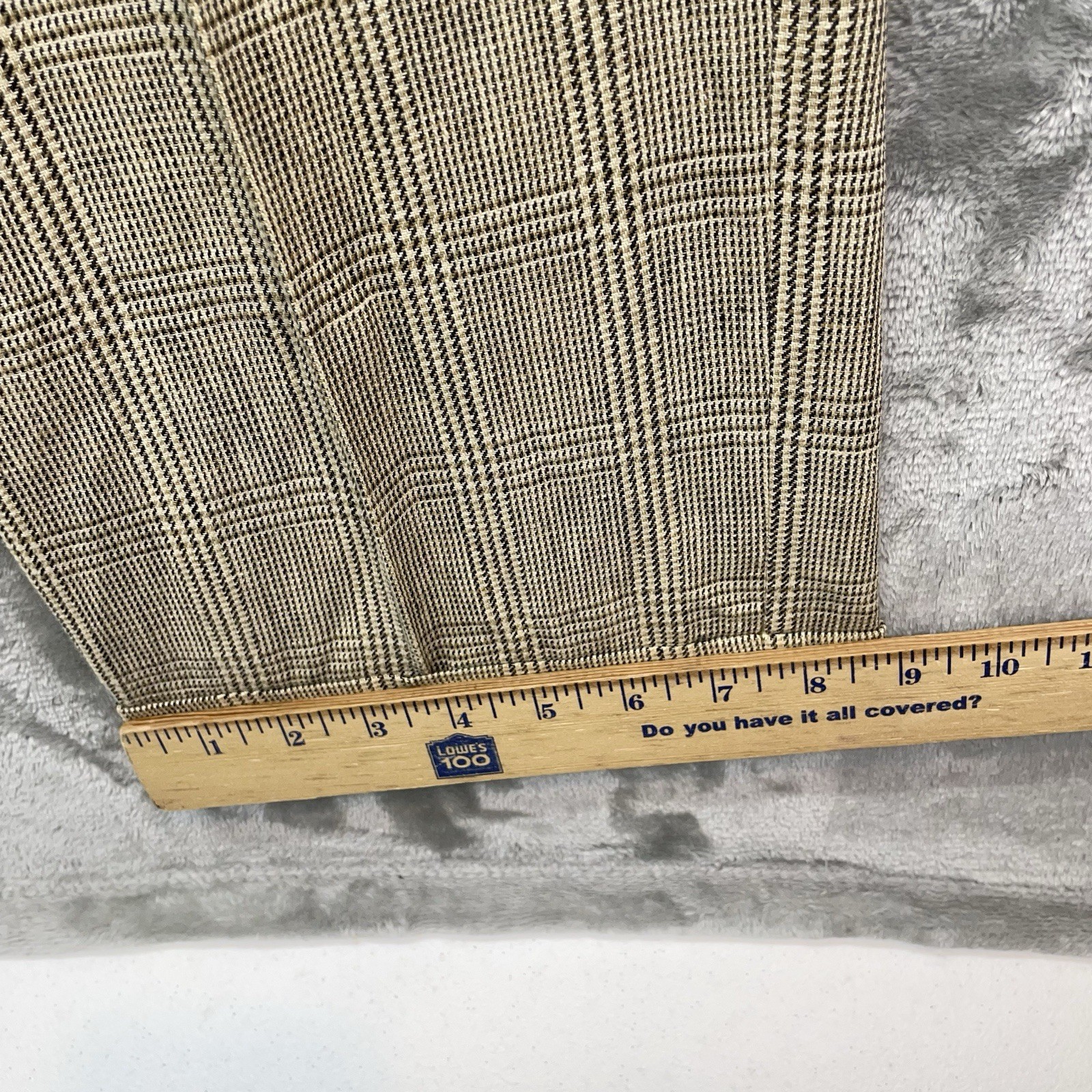 Vintage Polo Ralph Lauren Pants Men 34×32 Dress glen plaid pleated money USA