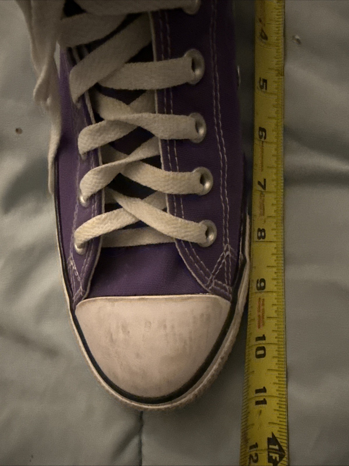 Purple Converse High Top Sneakers With White Accents Unisex Sneakers M8 W10