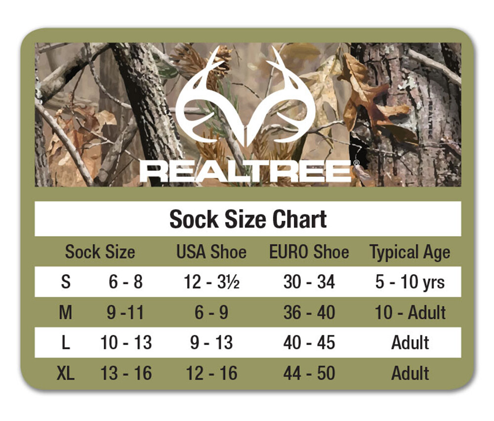 2 Pairs Realtree Mens Wool Tall Long Boot Socks Outdoor Warm Heavy Elimishield