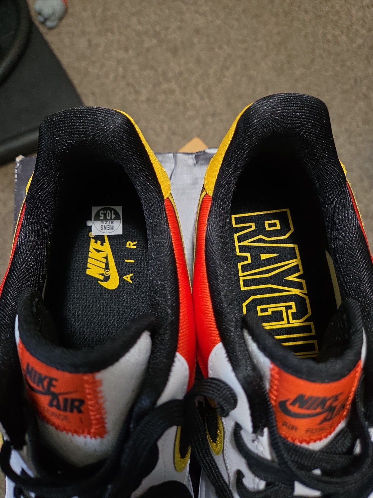 Air Force 1 Low 07 LV8 Raygun White Black Orange CU8070-100 New W/box 10.5M/12W
