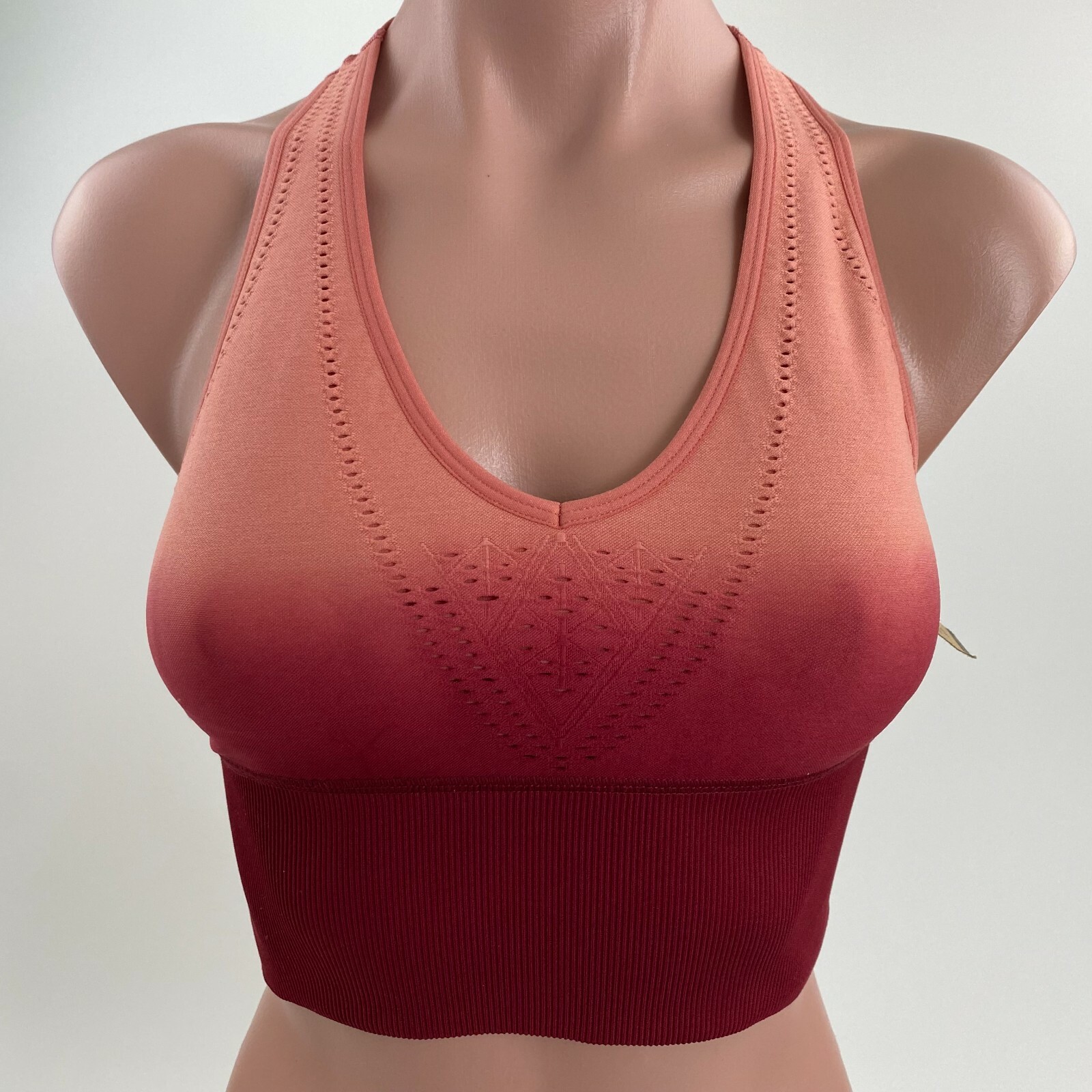 Victoria’s Secret PINK Seamless Lightly Lined Bralette Bra Orange Size L NWT