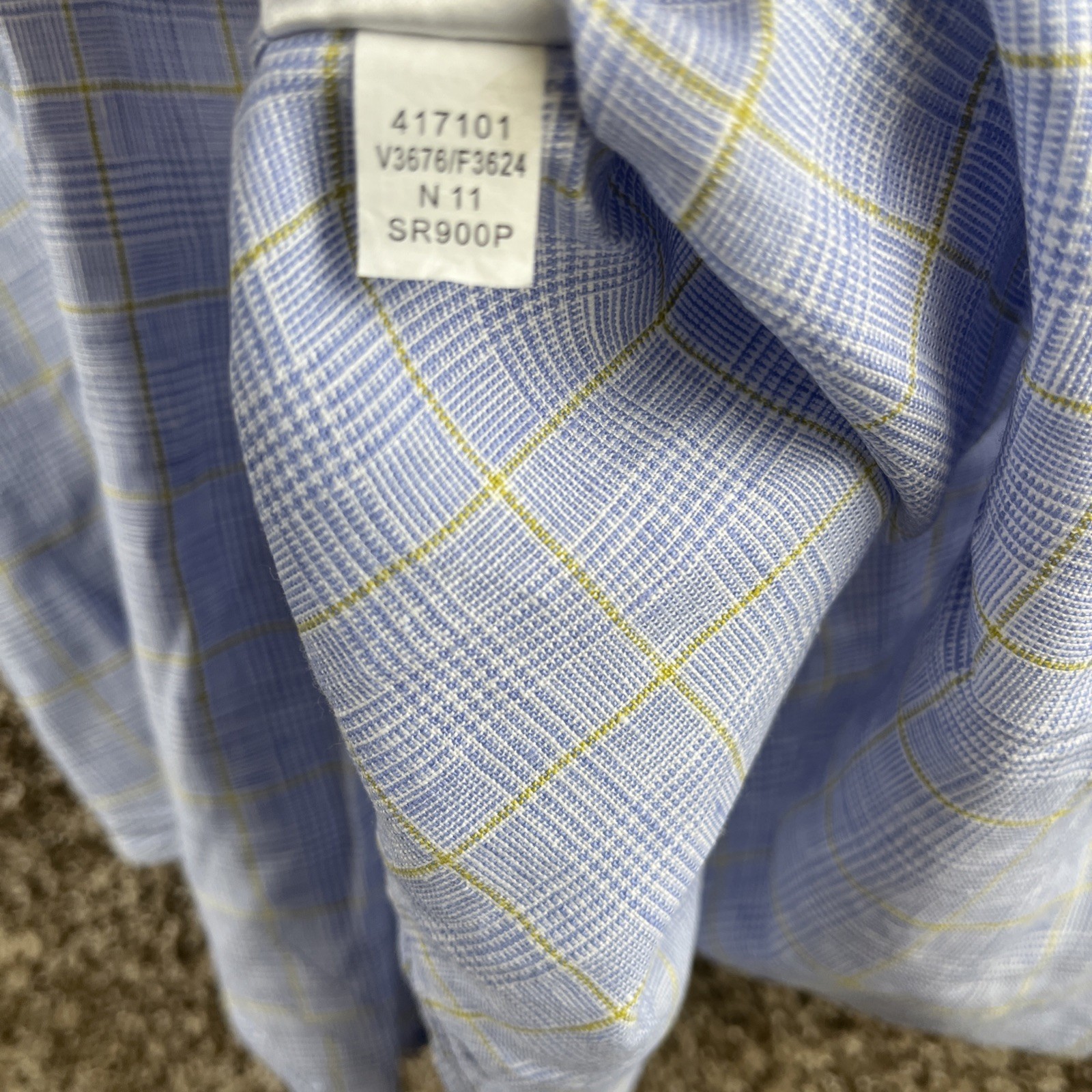 Lands End Baird McNutt Irish Linen Button Up Shirt M Mens Tailored Fit 15 – 15.5