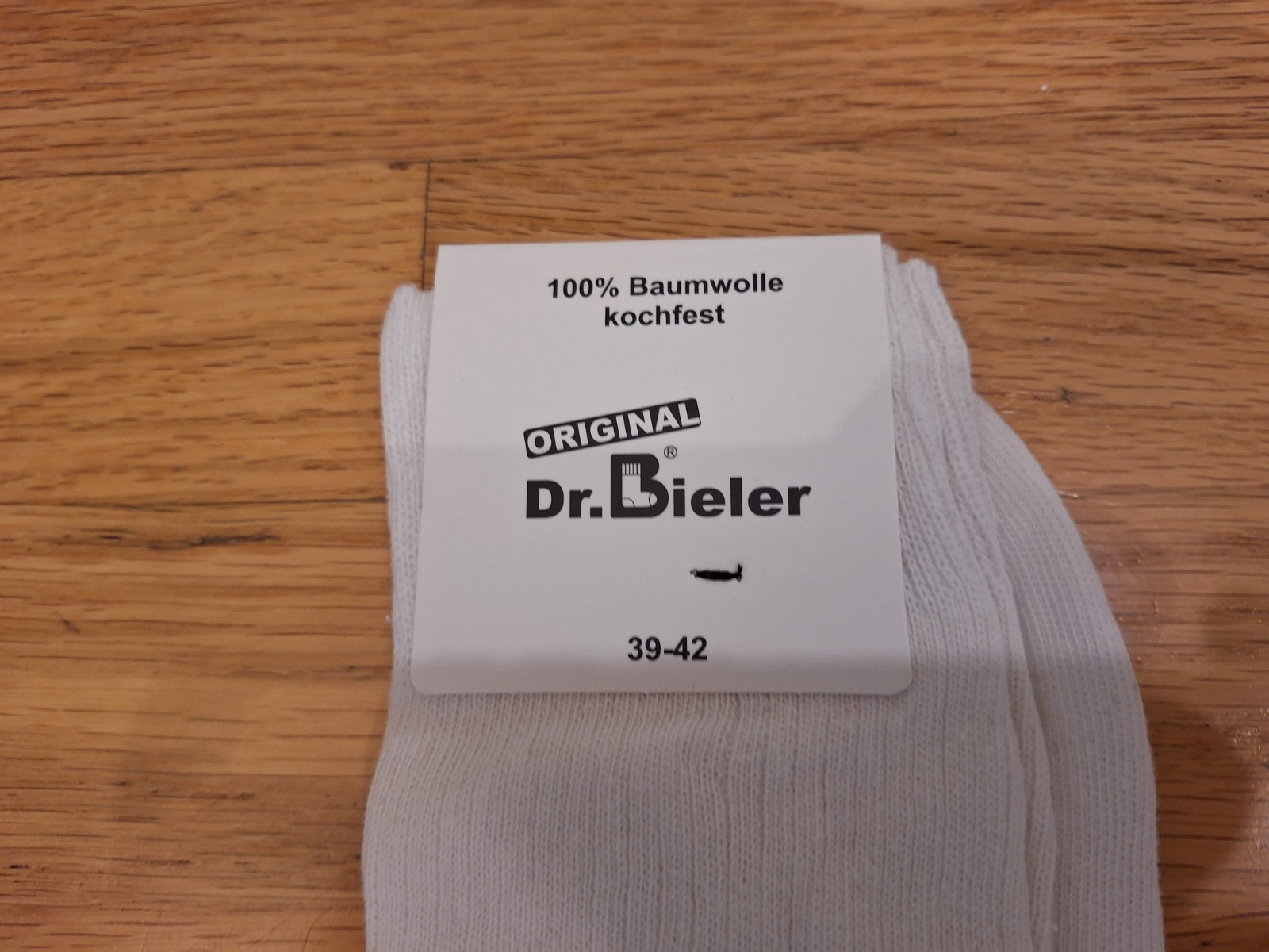 Dr. Bieler Soft Crew Socks Eczema Diabetic Non-binding Gentle 100% Cotton White