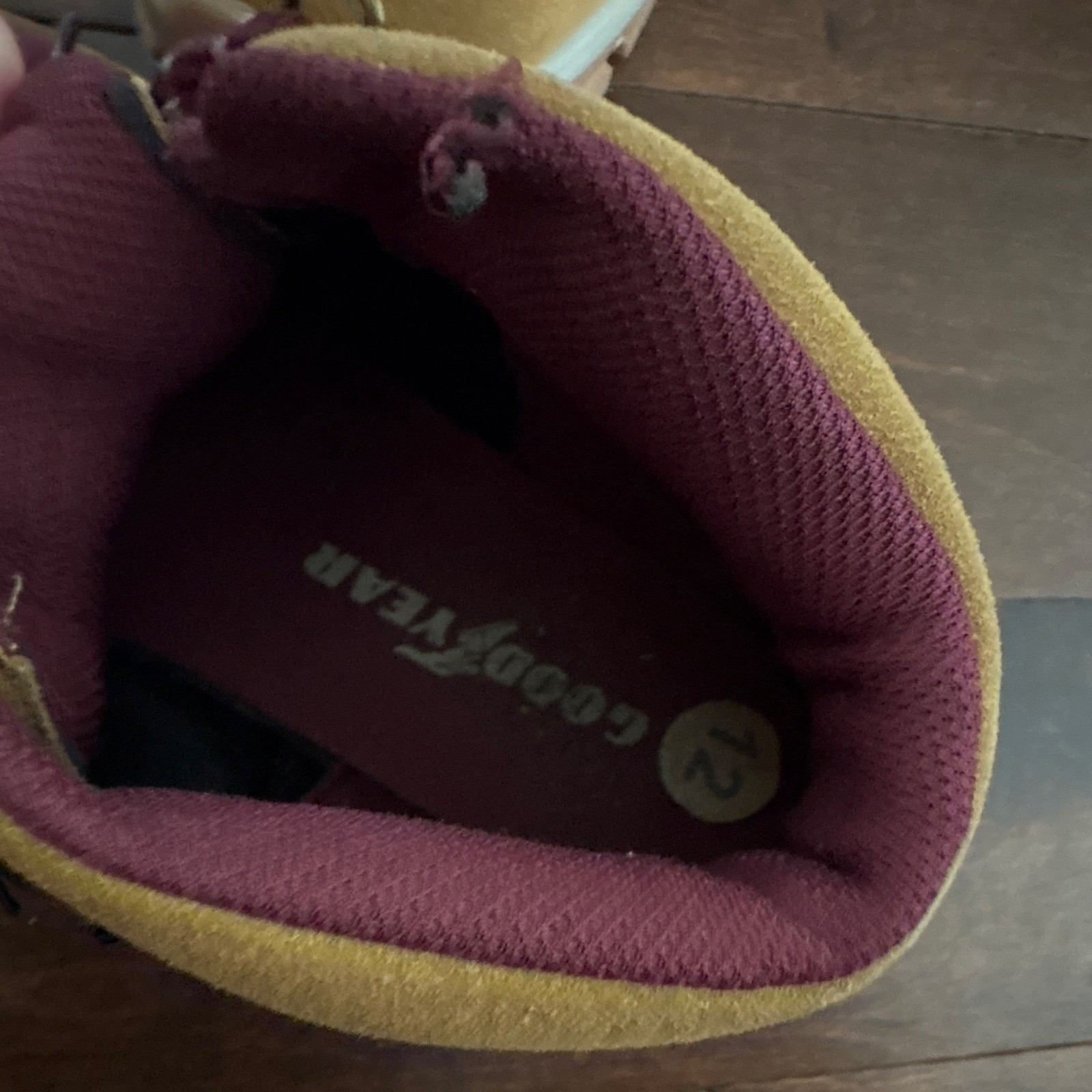 Goodyear Men’s Hiking/Work Ankle Boots Wheat/Burgundy US 12 M EU 46