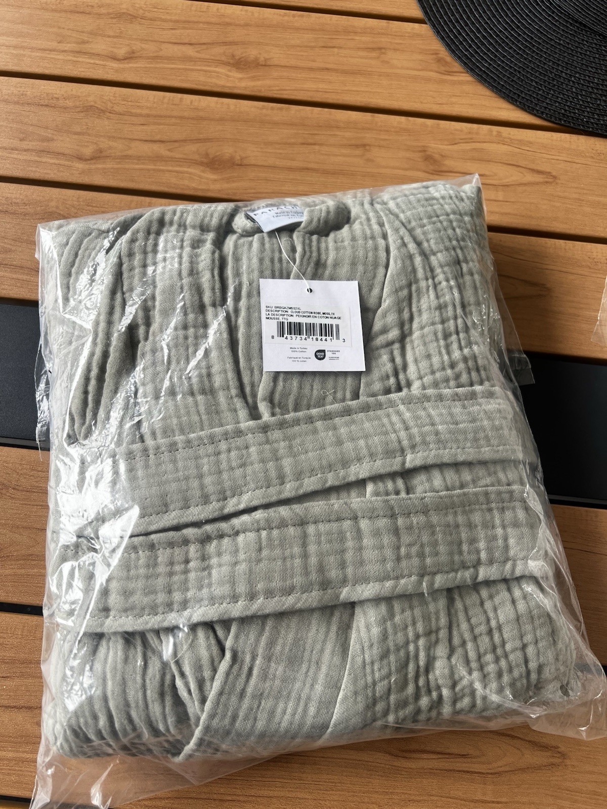 Parachute, Cloud Cotton Gauze, Bathrobe In Moss, 2X