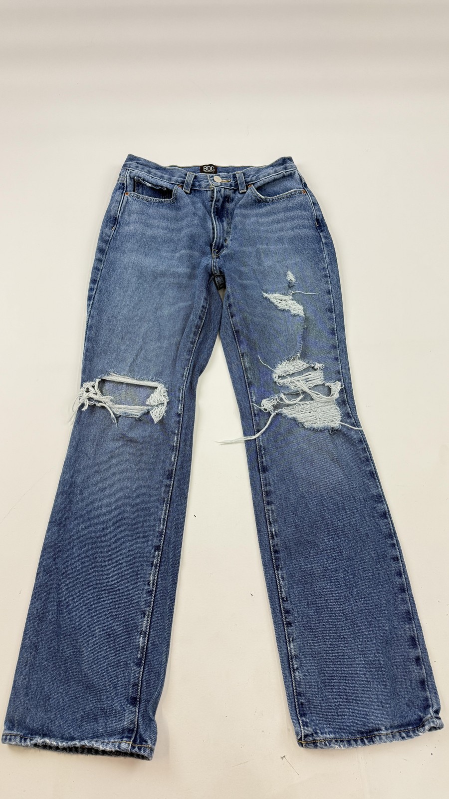 BDG Urban Outfitters Jeans Womens 27×30 Blue Bootcut Distressed Ripped Denim