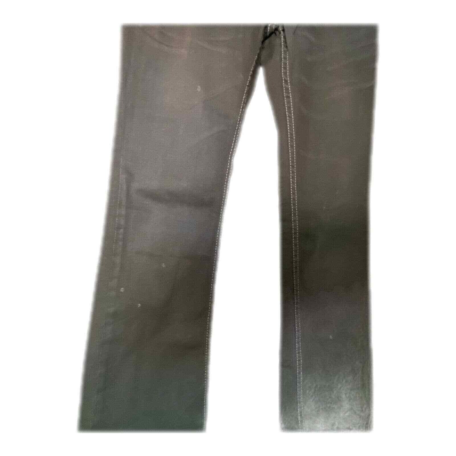 BKE Aiden Black Bootcut Jeans Size 25 Contrast Stitch Whiskered Denim