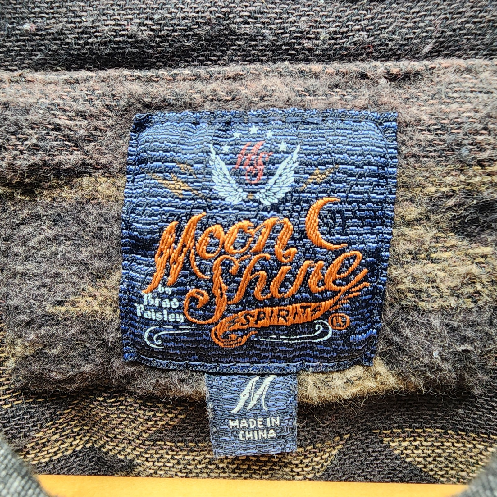 Moonshine Spirit Flannel Shirt Jacket Medium Southwestern Aztec Button Up