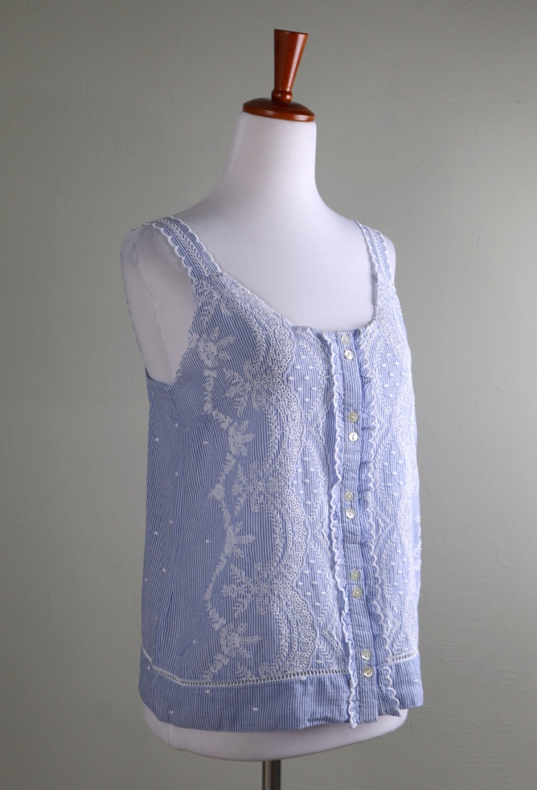 SUNDANCE Catalog NWT Lea Kerchief Camisole Embroidered Eyelet Tank Top Size XS