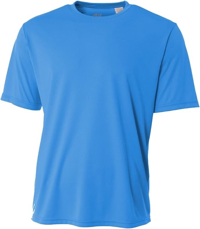 A4 Youth Unisex N3142 Cooling Performance Size Medium Blue Athletic Tshirt New
