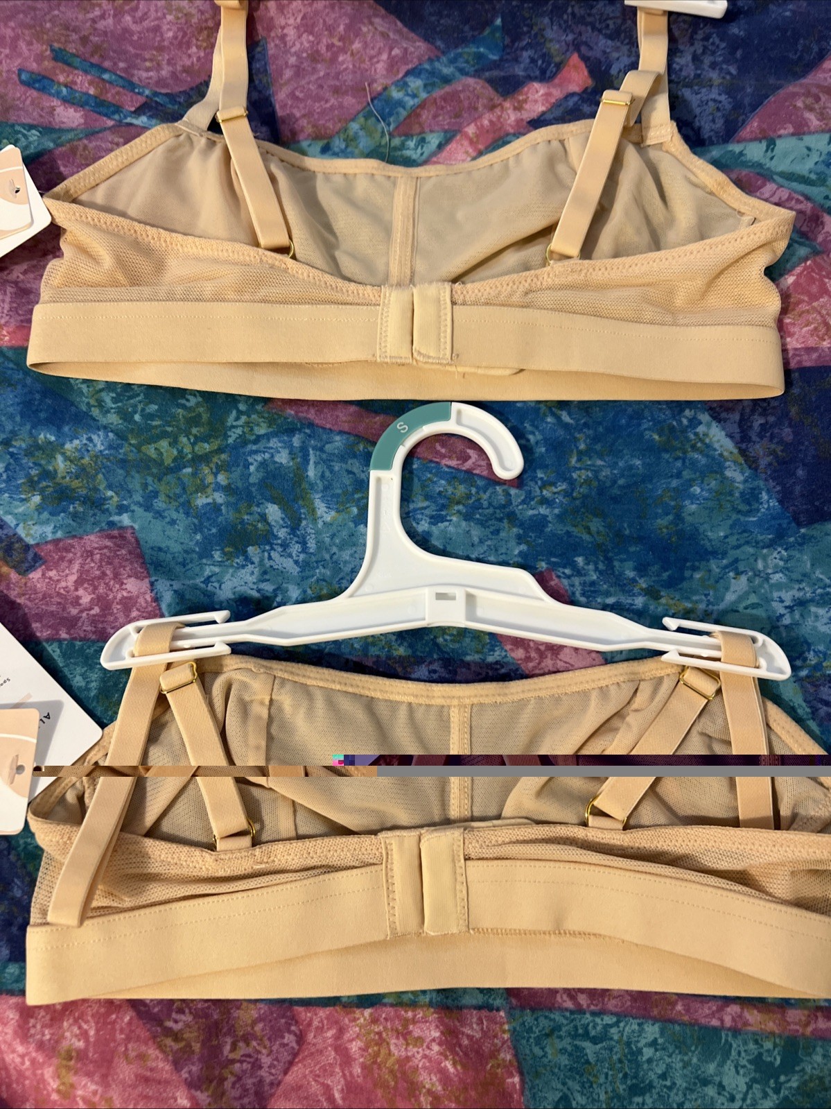 Bra, size S, M. Brand: All. You. Lively. 77% nylon, 23% spandex.