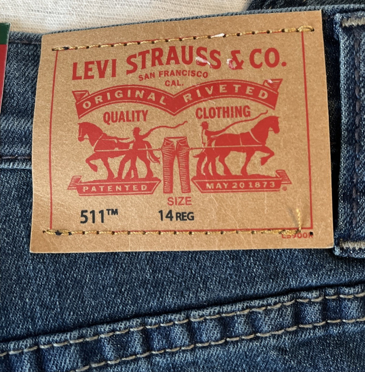 Levi’s Boys 511 Slim Fit Jeans Size 14 Regular NWT Performance Flex Stretch Blue