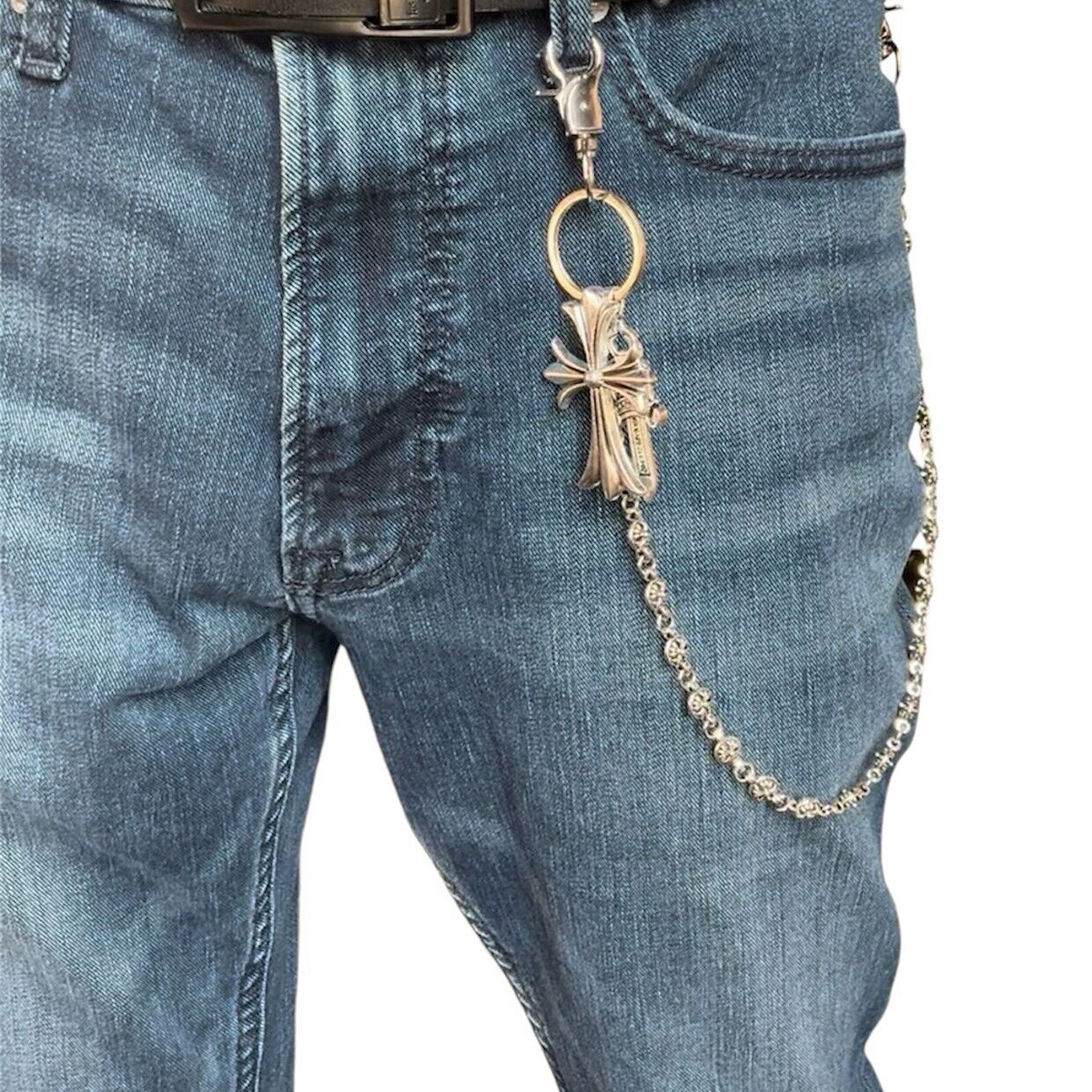 Cross Pants Wallet Chain Biker Trucker Keychain Jean Key Chain for Men Women