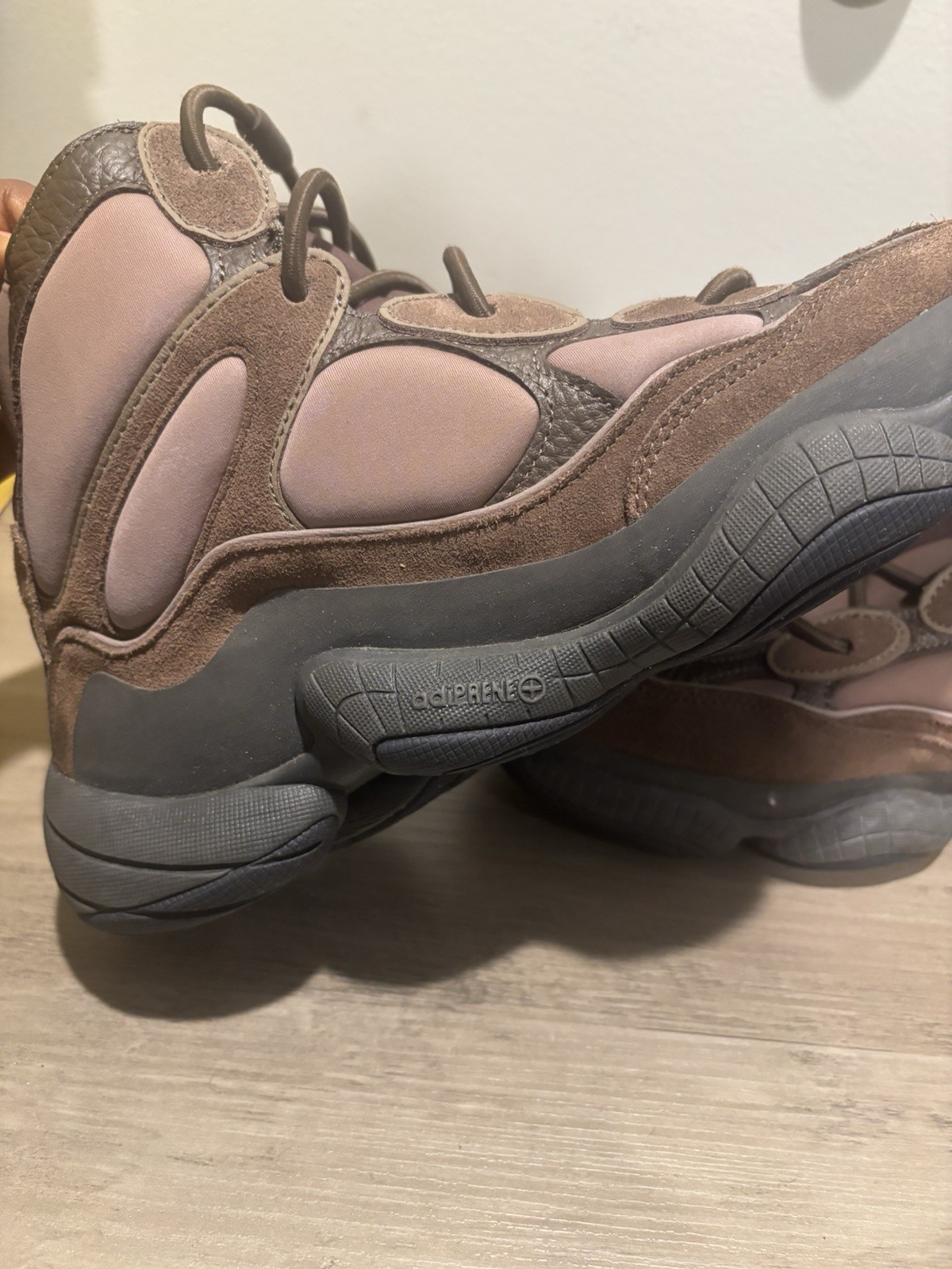 adidas Yeezy 500 High Mist Stone Brown Pink Gray High-Top Suede Men’s Sneakers