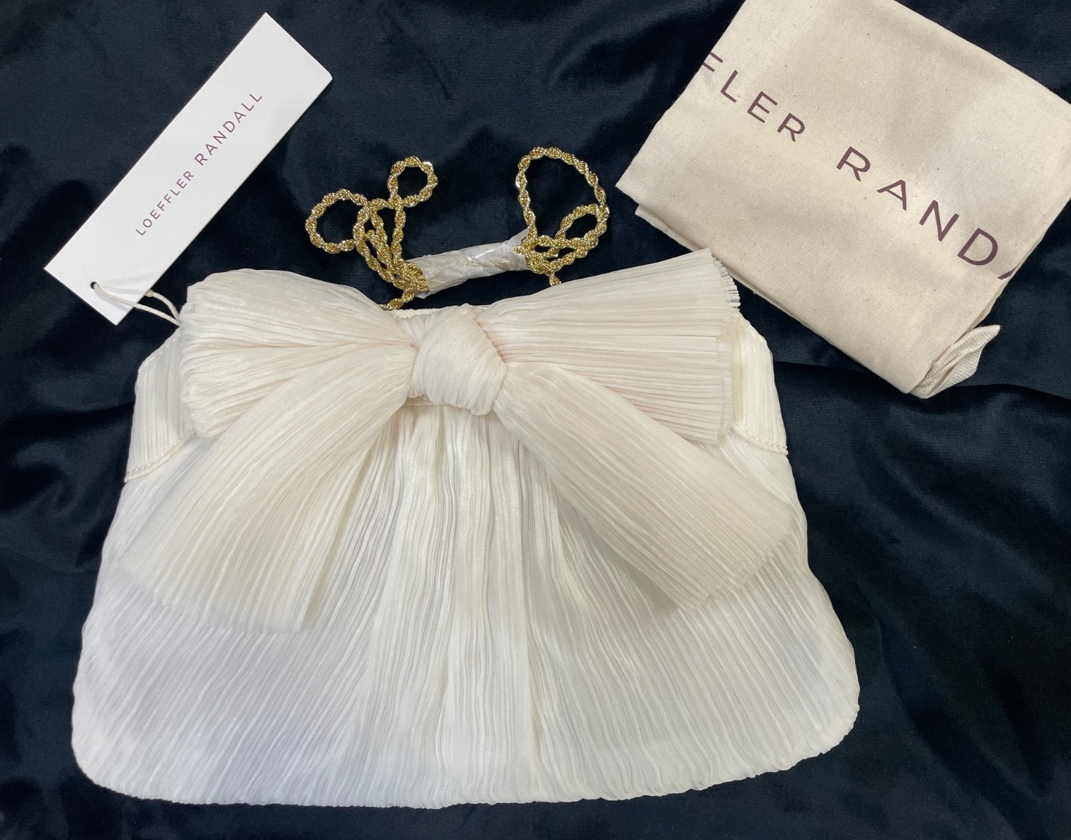 Loeffler Randall Rayne Pearl Bow Clutch O/S