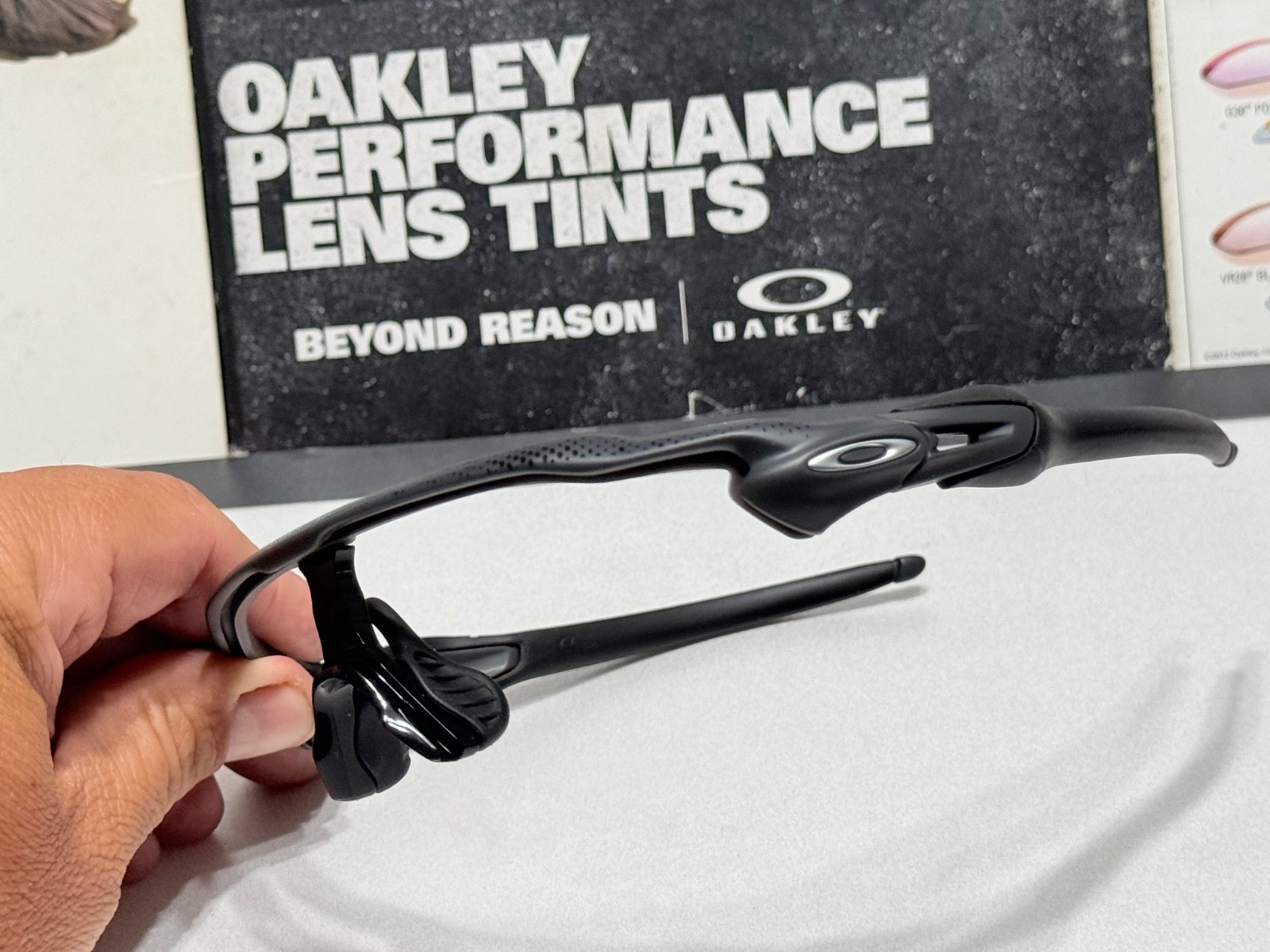 Oakley Radar EV Path High Resolution Carbon w/ Satin Silver Icons SKU# 9208-D338