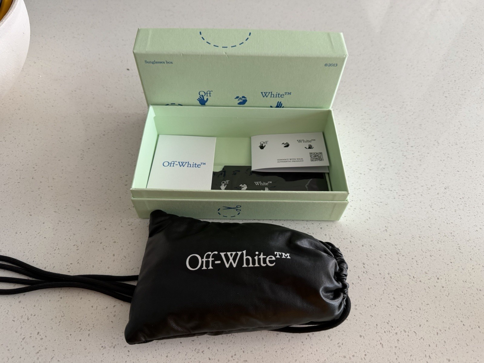 2 Off-White Arthur Rectangular Sunglasses (100% AUTHENTIC) 1 Black & 1 Brown