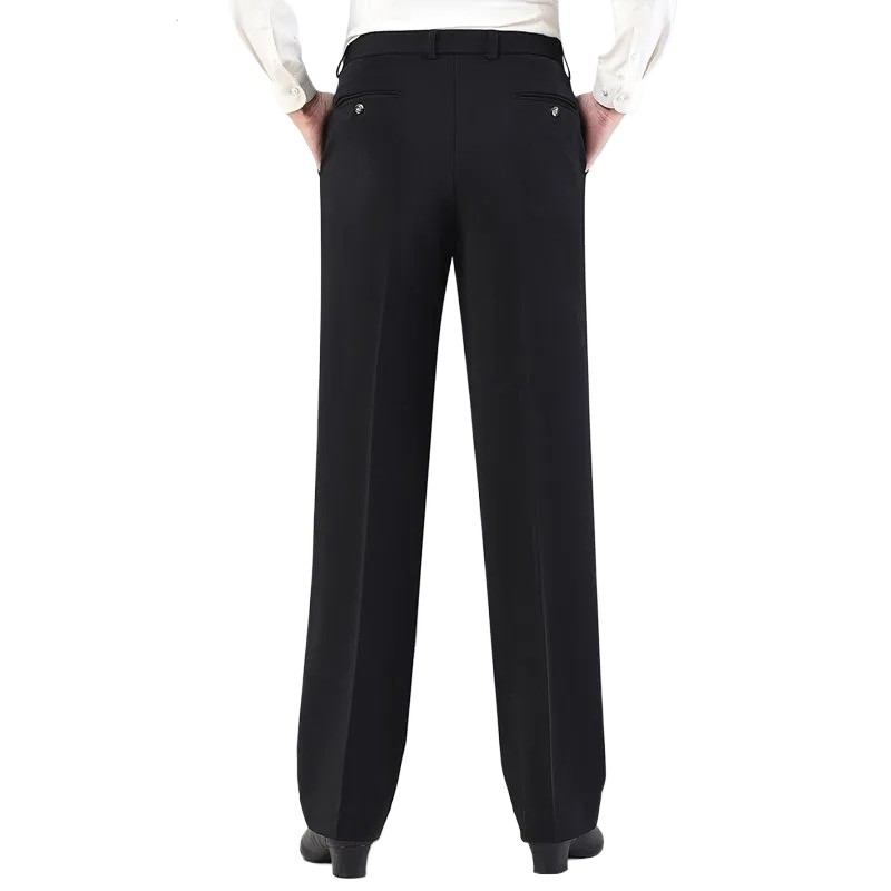 Men Ballroom Latin Dance Pants Straight Fit Modern Smooth Practice Trousers Long