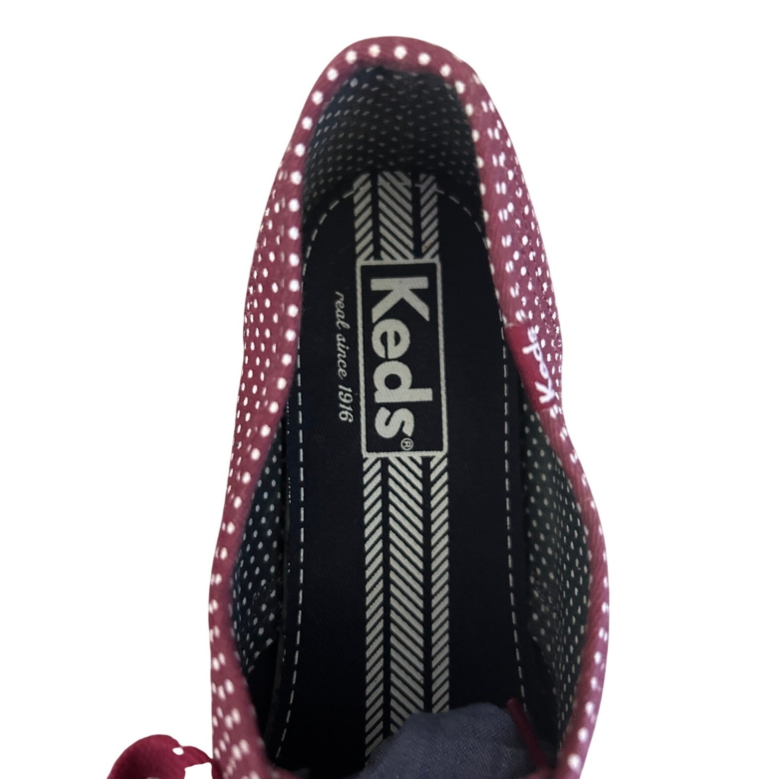 Keds Champion Red and White Polka Dot Design Shoe Size 9.5