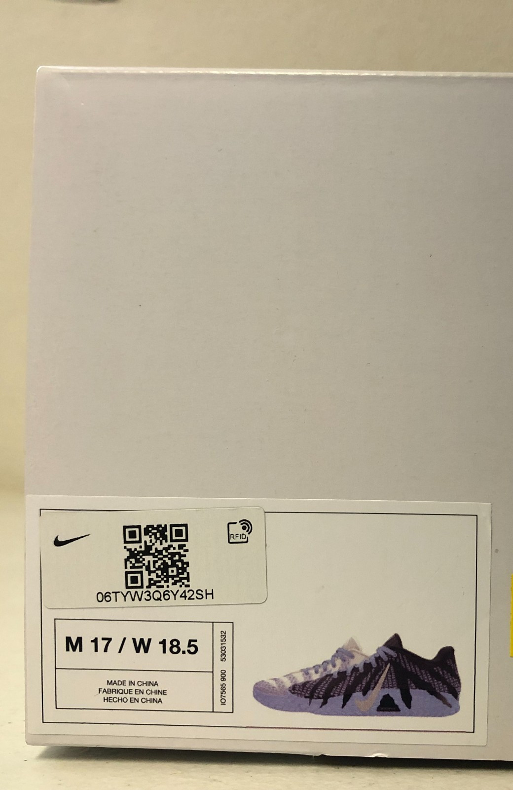 Nike By You Ja 3 Ice Blue White Black IO7565-900 Size 17