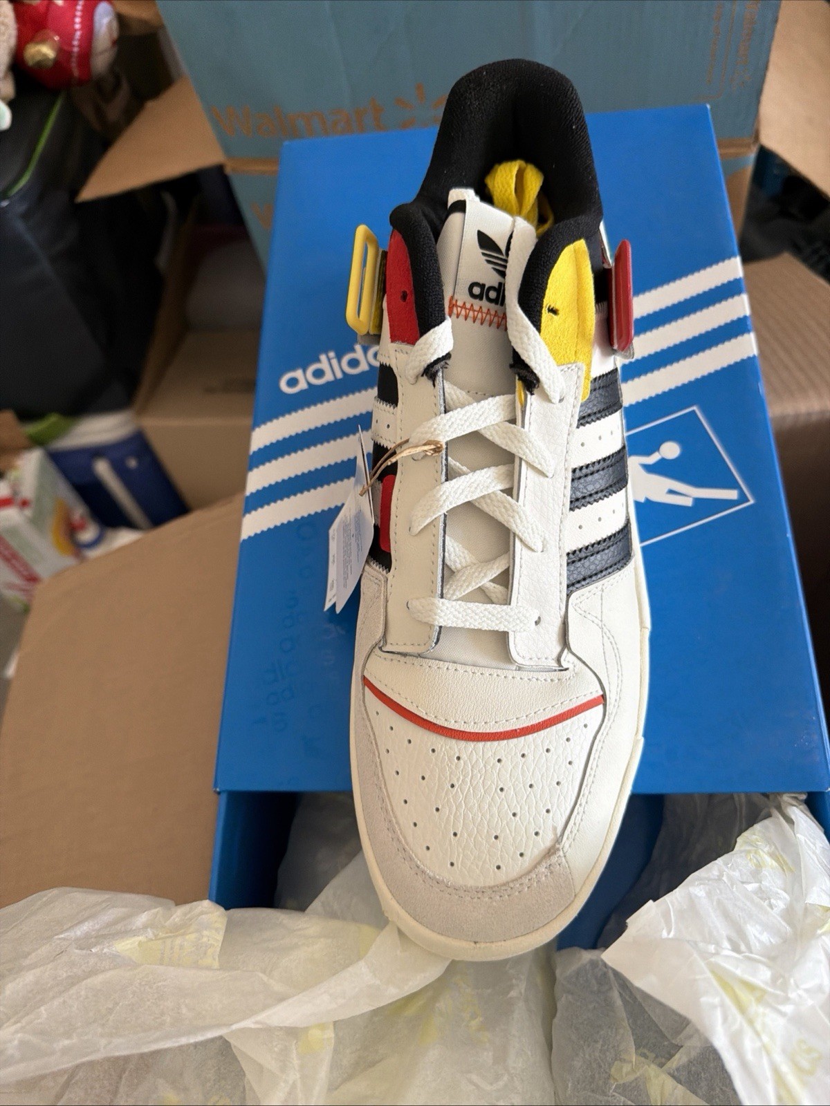 Adidas Forum Exibit White Multi Color Sneakers Mens size 12