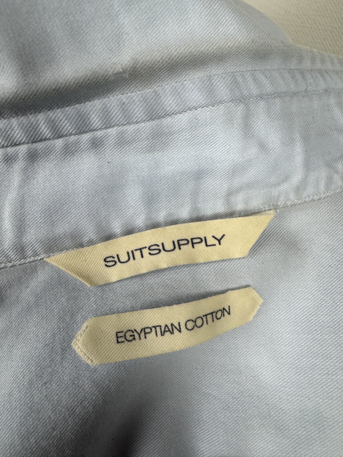 Suitsupply Blue Egyptian Cotton Long Sleeve Extra Slim Fit Dress Shirt Sz 40