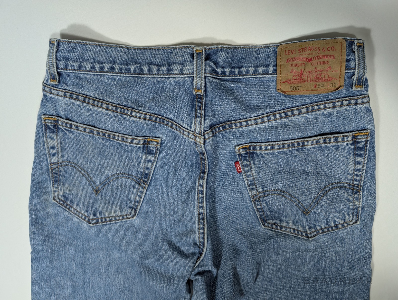 Vintage Levi’s 505 Regular Fit Jeans 32×28 Made In Mexico 2004 Denim 16 Waist
