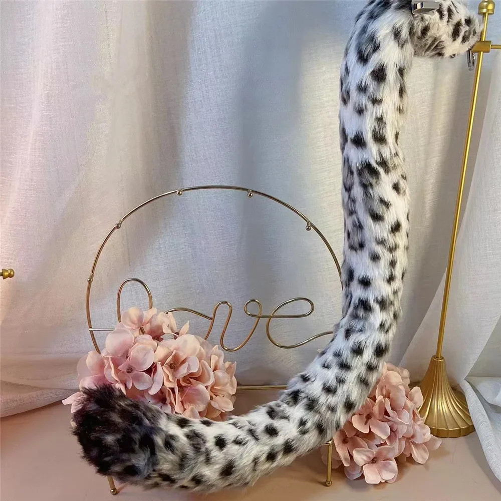 Snow Leopard Tiger Ears Hairhoop Tail Headwear Christmas Anime Cosplay Prop