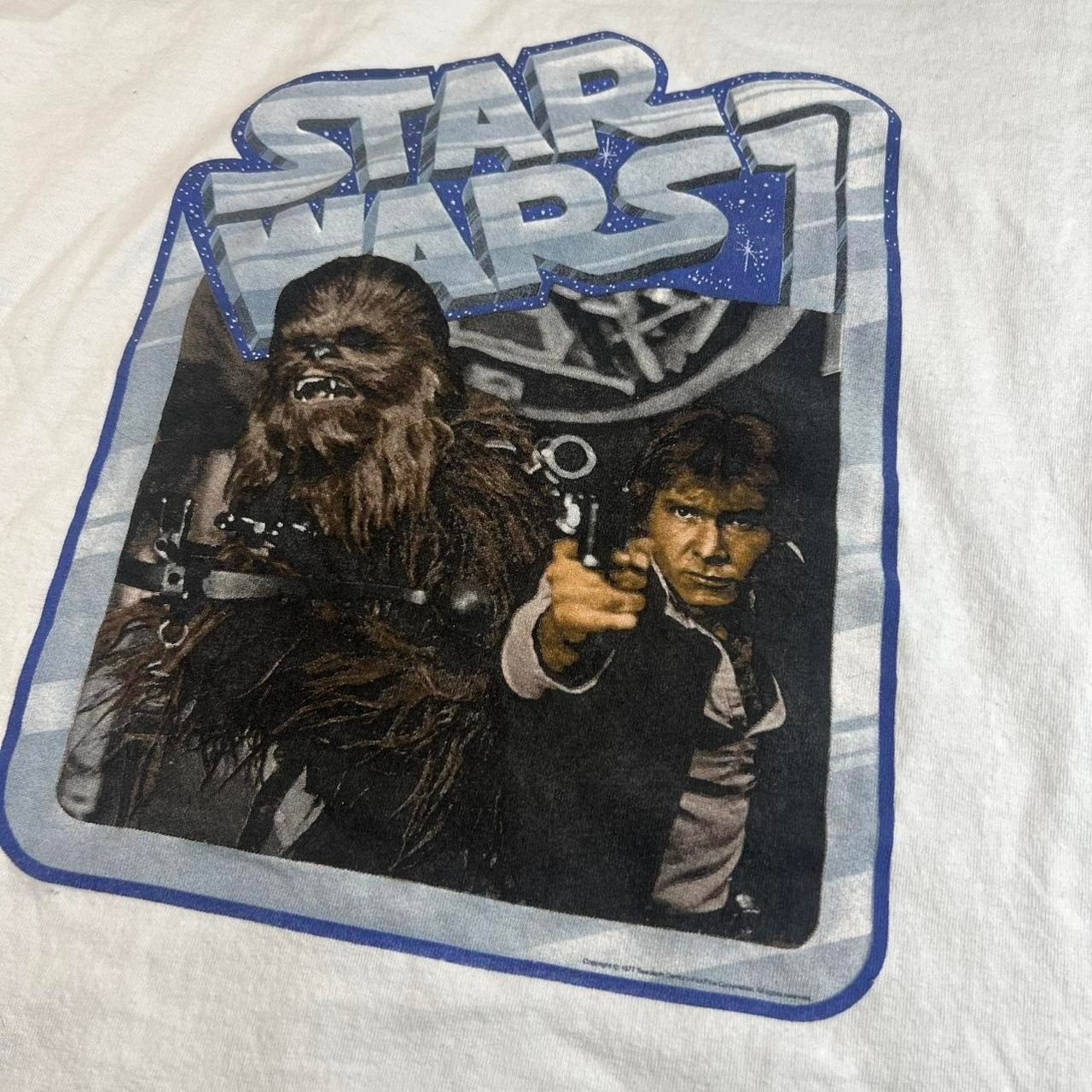 Star Wars Han Solo Chewbacca Ringer T Shirt XL Retro Movie Graphic Tee