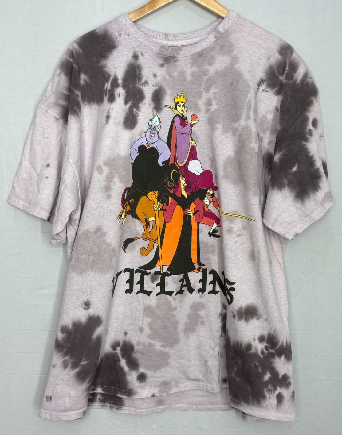 Disney Villains It’s Fun Being Bad Tie-Dye Shirt Men’s Gray XL Vintage