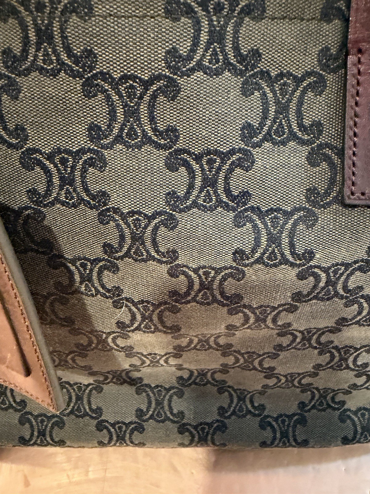 CELINE Triomphe Macadame Large Tote with snap closure. EXTREMELY RARE!