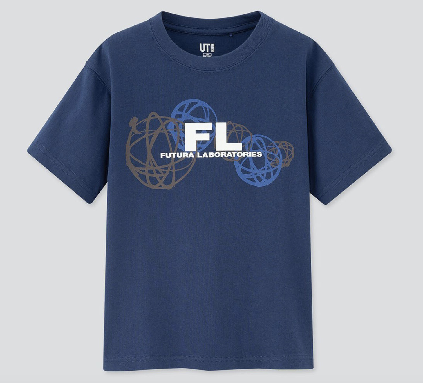 NEW KIDS UNIQLO FUTURA LABORATORIES BLUE SHIRT URBAN WALLS STUSSY 2000 SZ 5 6