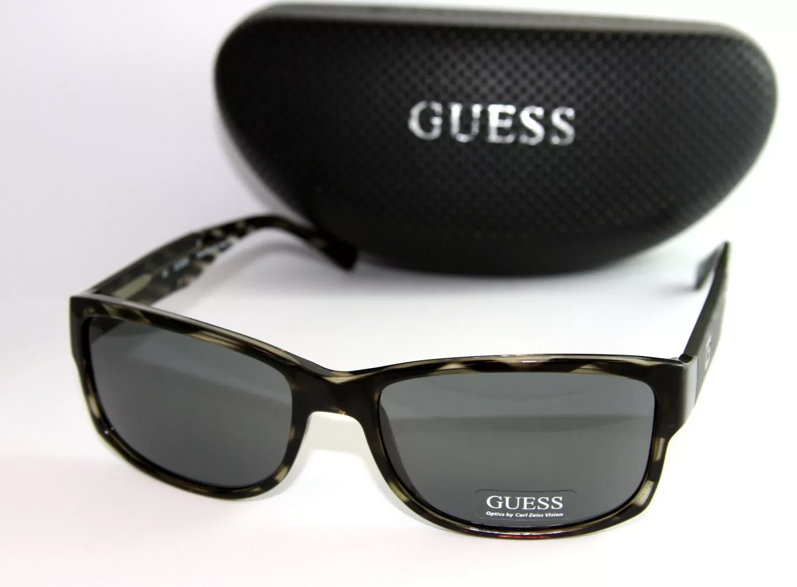 Guess Men’s Sunglasses GU6755-GRY-3 Gray Striped Square Frames NEW Authentic