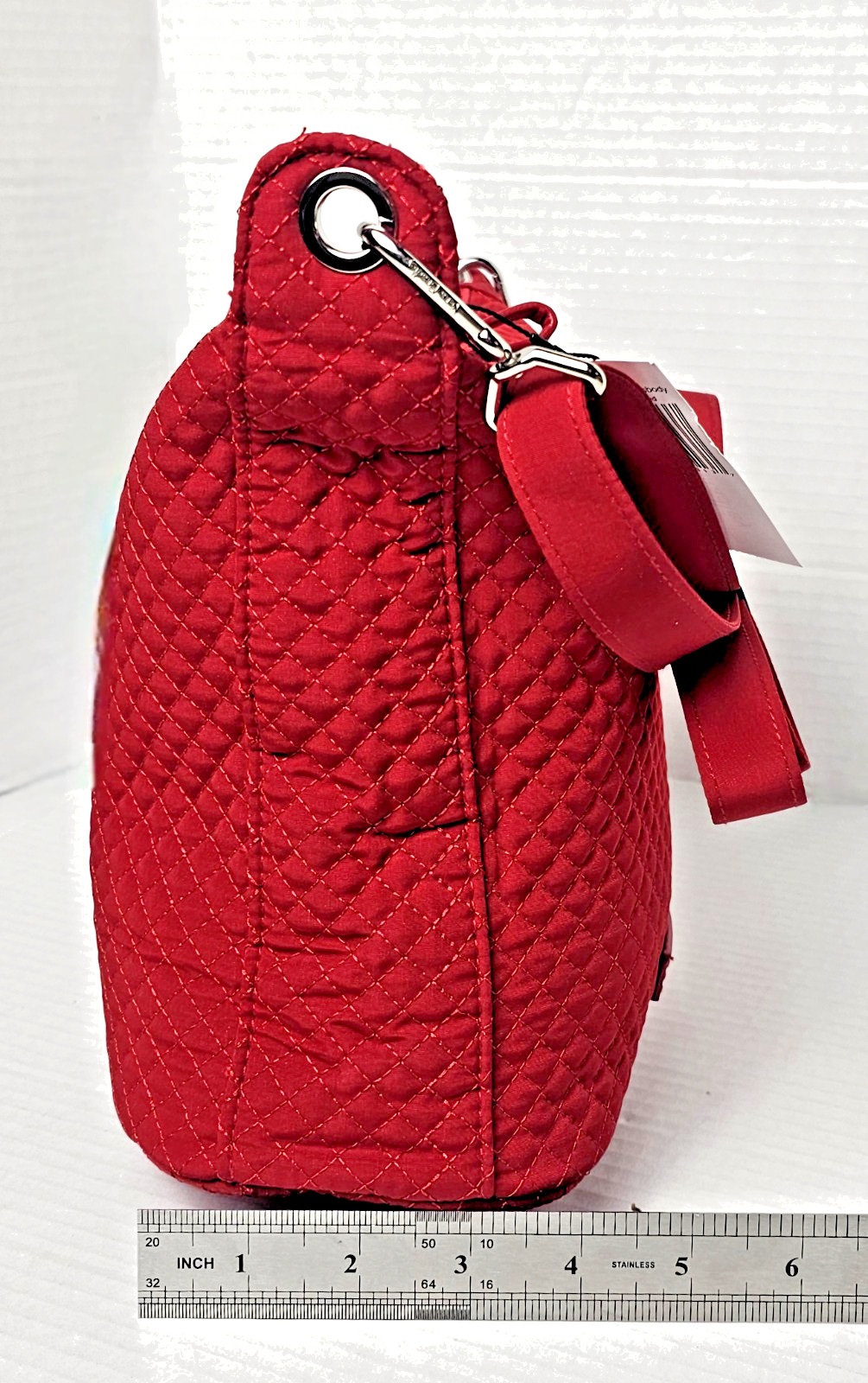 Vera Bradley Carson Hobo Crossbody in Microfiber Cardinal Red