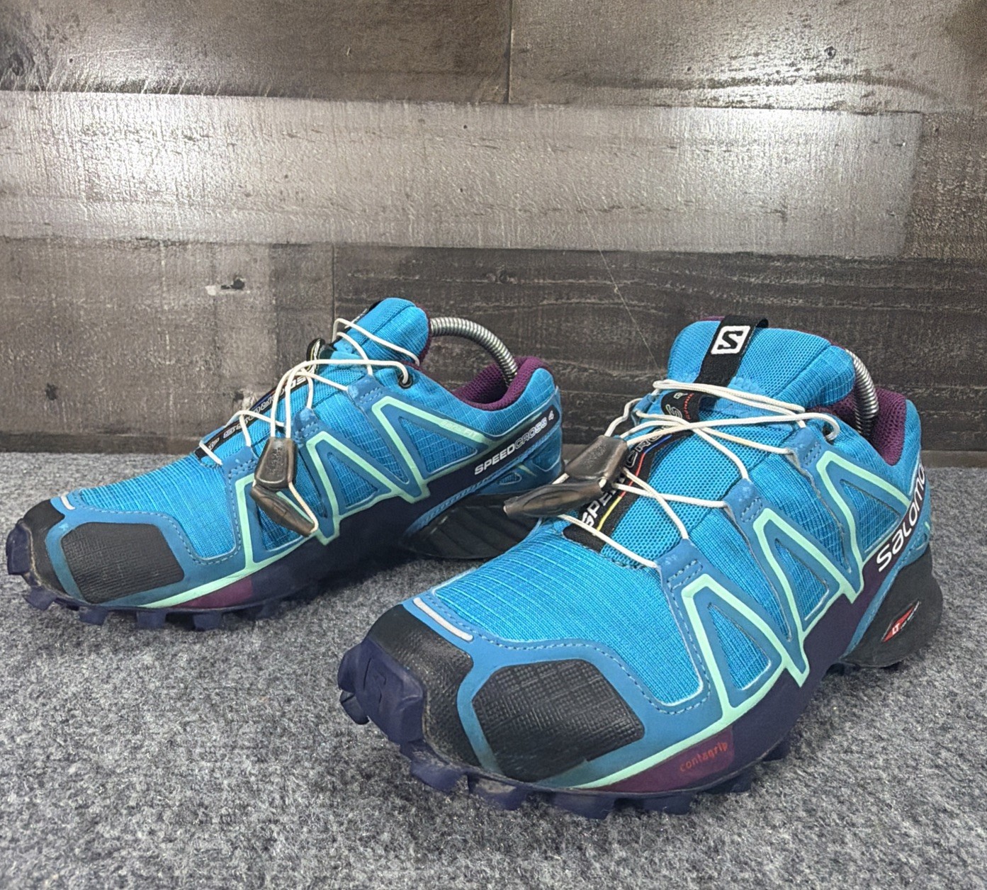 Salomon Speedcross 4 Shoes Womens 7 EU 38 2/3 Blue Trail Running Hiking