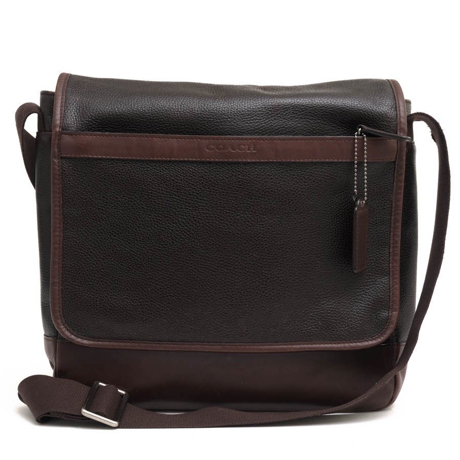 COACH Shoulder Bag F71346 Camden Leather Map Bag Camden Map Bag Pebbled Leather
