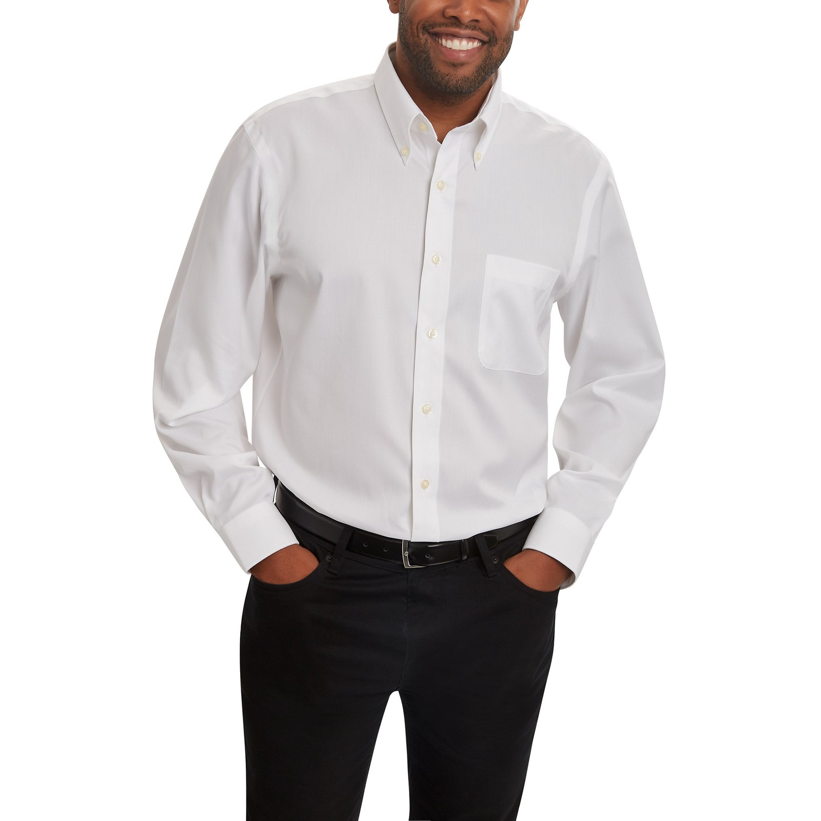 Kirkland Signature Men’s Traditional Fit Dress Shirt – Exact Sleeve Length